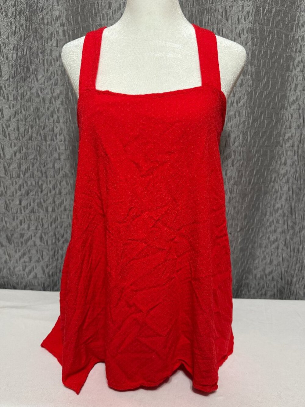 Show Me Your Mumu Womens XS Bright Red Tie Shoulder Swing Mini Dress